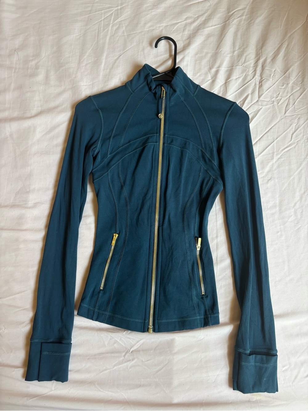 Lululemon Define Jacket Indochine Blue/Gold/Gold Size 0 Long (Limited Edition)